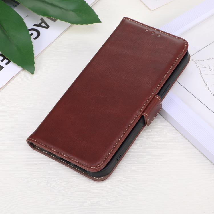 For OnePlus Ace 5 Pro / Ace 5 Magnetic Crazy Horse Texture Genuine Leather RFID Phone Case(Brown) - free shipping - PMC TechLife - Order now!