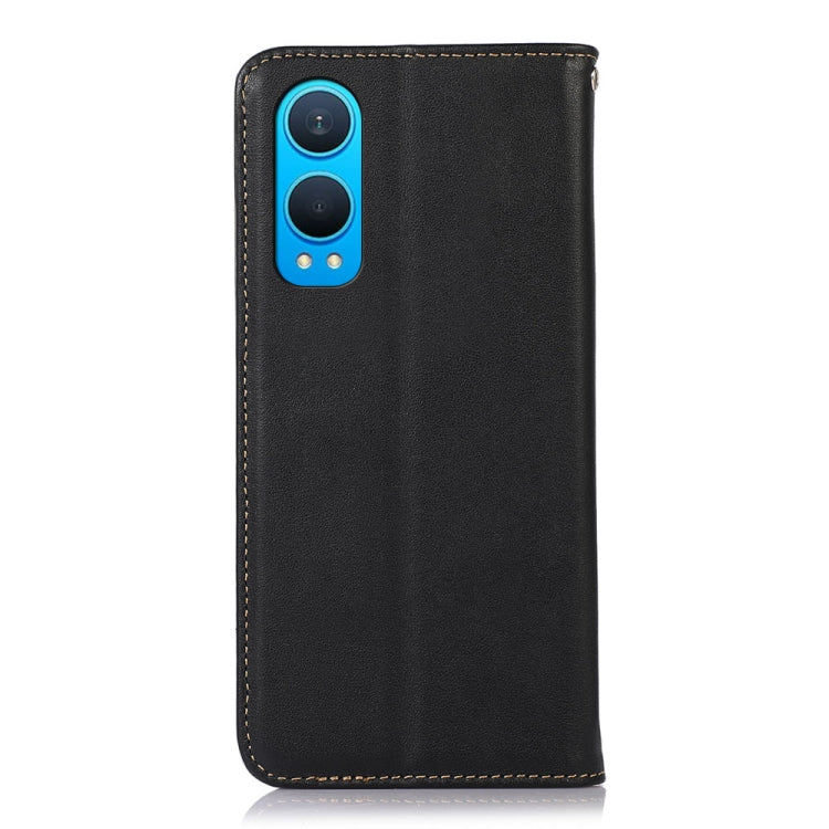 For OnePlus Nord CE4 Lite KHAZNEH Nappa Top Layer Cowhide Leather Phone Case(Black) - OnePlus Cases by PMC TechLife | Online Shopping South Africa | PMC TechLife | Buy Now Pay Later Mobicred