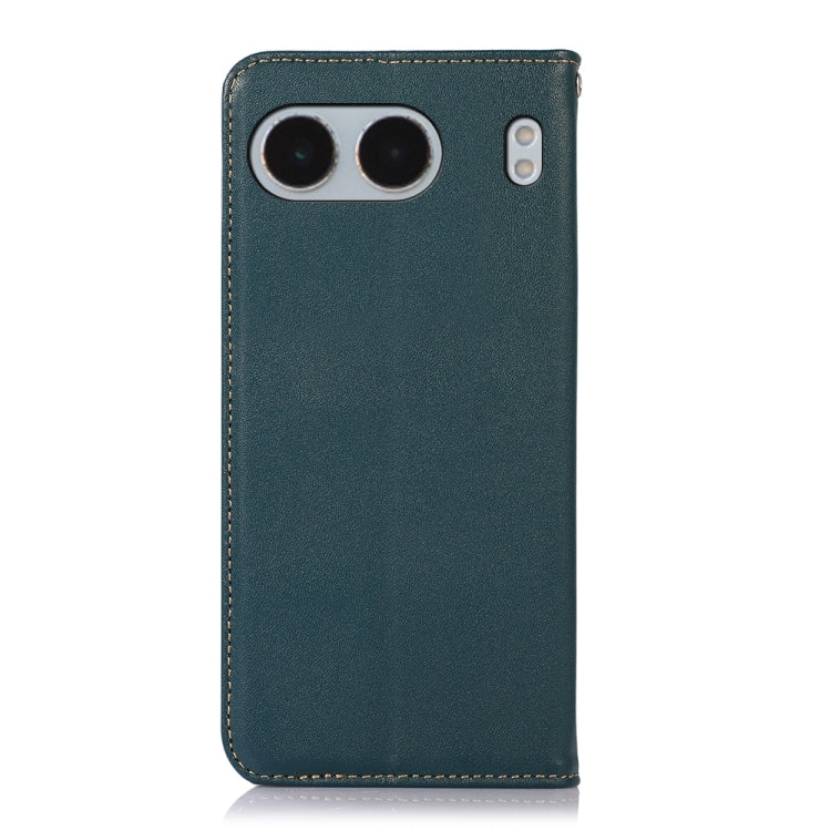 For OnePlus Nord 4 KHAZNEH Nappa Top Layer Cowhide Leather Phone Case(Green) - OnePlus Cases by PMC TechLife | Online Shopping South Africa | PMC TechLife | Buy Now Pay Later Mobicred