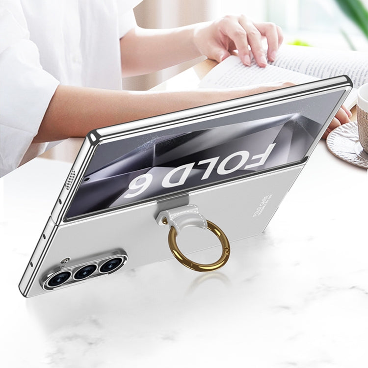 For Samsung Galaxy Z Fold6 GKK Electroplating Phone Case with Ring(Green) - free shipping - PMC Jewellery - Order now!