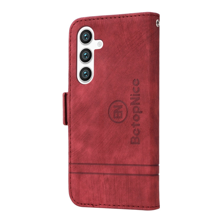 For Samsung Galaxy S24+ BETOPNICE Dual-side Buckle Leather Phone Case(Red) - free shipping - PMC Jewellery - Order now!