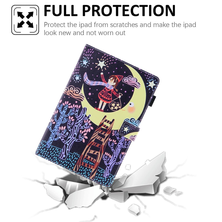 For Amazon Fire Max 11 2023 Colored Drawing Leather Smart Tablet Case(Catch Stars Girl) - Amazon by PMC TechLife | Online Shopping South Africa | PMC TechLife | Buy Now Pay Later Mobicred