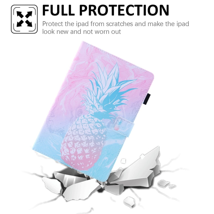 For Amazon Fire Max 11 2023 Colored Drawing Leather Smart Tablet Case(Blue Pink Pineapple) - Amazon by PMC TechLife | Online Shopping South Africa | PMC TechLife | Buy Now Pay Later Mobicred