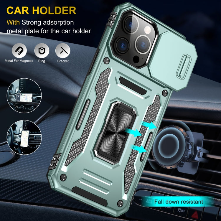 For iPhone 16 Pro Max Armor PC + TPU Camera Shield Phone Case(Alpine Green) - iPhone 16 Pro Max Cases by PMC TechLife | Online Shopping South Africa | PMC TechLife | Buy Now Pay Later Mobicred