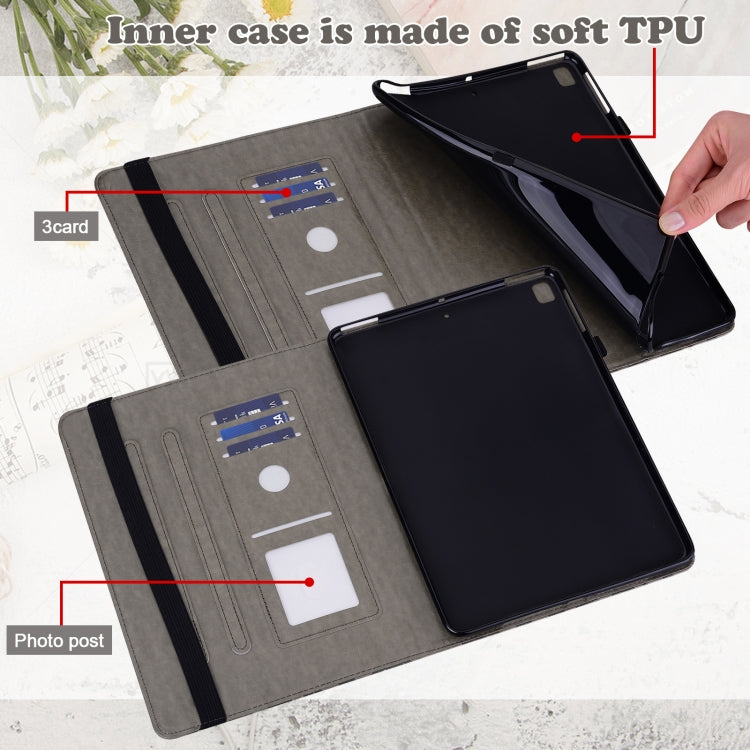 For Amazon Fire Max 11 Tree & Deer Embossed Leather Tablet Case(Grey) - Amazon by PMC TechLife | Online Shopping South Africa | PMC TechLife | Buy Now Pay Later Mobicred