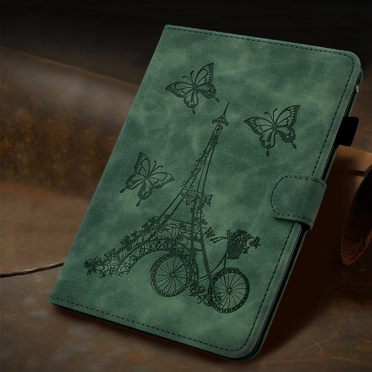 For Amazon Fire Max 11 2023 Embossed Tower Flip Smart Leather Tablet Case(Green) - Amazon by PMC TechLife | Online Shopping South Africa | PMC TechLife | Buy Now Pay Later Mobicred