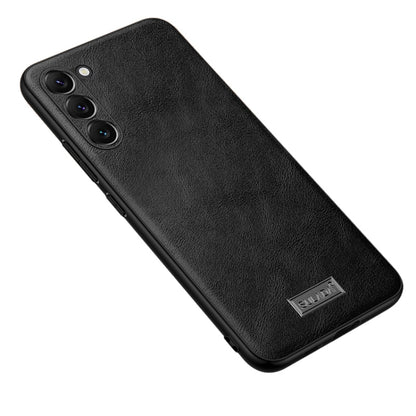 For Samsung Galaxy S24 5G SULADA Shockproof TPU Hybrid Handmade Leather Phone Case(Black) - Galaxy S24 5G Cases by SULADA | Online Shopping South Africa | PMC Jewellery | Buy Now Pay Later Mobicred