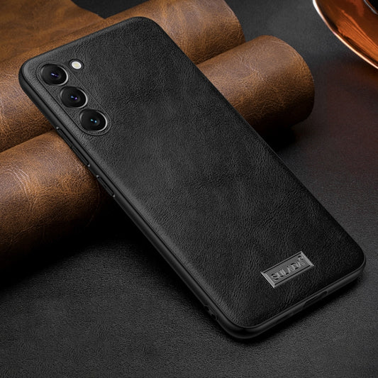 For Samsung Galaxy S25+ 5G SULADA Shockproof TPU Hybrid Handmade Leather Phone Case(Black) - Galaxy S25+ 5G Cases by SULADA | Online Shopping South Africa | PMC Jewellery | Buy Now Pay Later Mobicred