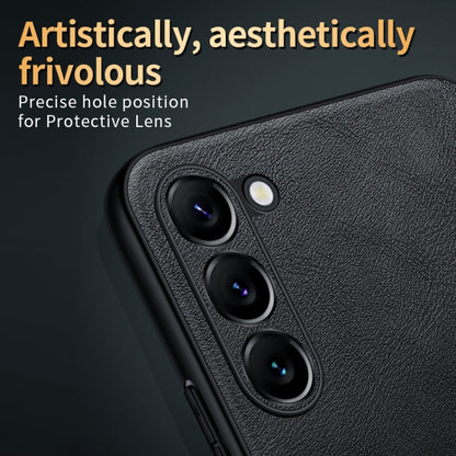 For Samsung Galaxy S25+ 5G SULADA Shockproof TPU Hybrid Handmade Leather Phone Case(Black) - Galaxy S25+ 5G Cases by SULADA | Online Shopping South Africa | PMC Jewellery | Buy Now Pay Later Mobicred