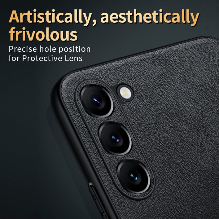 For Samsung Galaxy S24 5G SULADA Shockproof TPU Hybrid Handmade Leather Phone Case(Orange) - Galaxy S24 5G Cases by SULADA | Online Shopping South Africa | PMC Jewellery | Buy Now Pay Later Mobicred