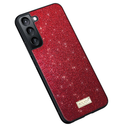 For Samsung Galaxy S25+ 5G SULADA Glittery TPU Hybrid Handmade Leather Phone Case(Red) - Galaxy S25+ 5G Cases by SULADA | Online Shopping South Africa | PMC Jewellery | Buy Now Pay Later Mobicred