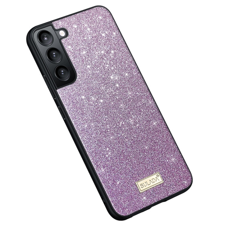 For Samsung Galaxy S25+ 5G SULADA Glittery TPU Hybrid Handmade Leather Phone Case(Purple) - Galaxy S25+ 5G Cases by SULADA | Online Shopping South Africa | PMC Jewellery | Buy Now Pay Later Mobicred