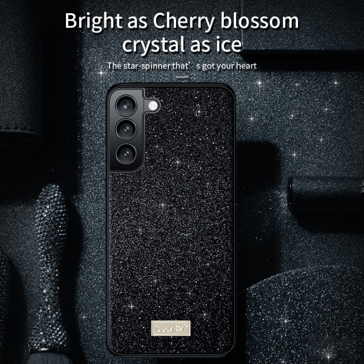 For Samsung Galaxy S25 5G SULADA Glittery TPU Hybrid Handmade Leather Phone Case(Black) - Galaxy S25 5G Cases by SULADA | Online Shopping South Africa | PMC Jewellery | Buy Now Pay Later Mobicred