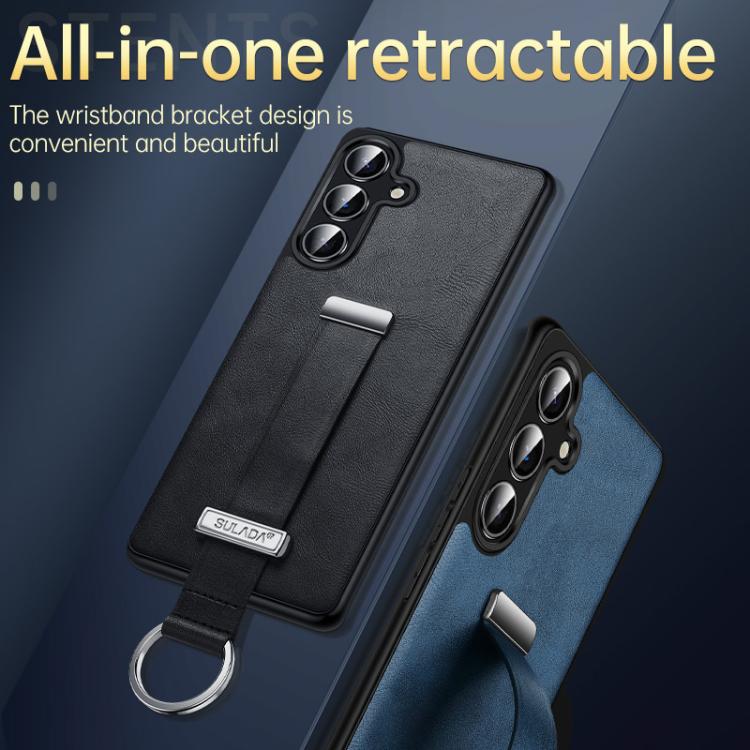 For Samsung Galaxy S24 Ultra 5G SULADA PC Hybrid Leather Texture Skin Feel Shockproof Phone Case(Black) - Galaxy S24 Ultra 5G Cases by SULADA | Online Shopping South Africa | PMC TechLife | Buy Now Pay Later Mobicred