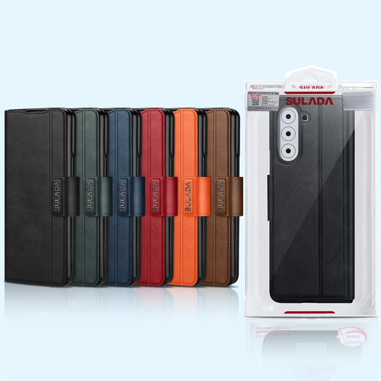 For Honor Magic V SULADA All-inclusive Magnetic Snap Flip Leather Phone Case(Red) - free shipping - PMC TechLife - Order now!