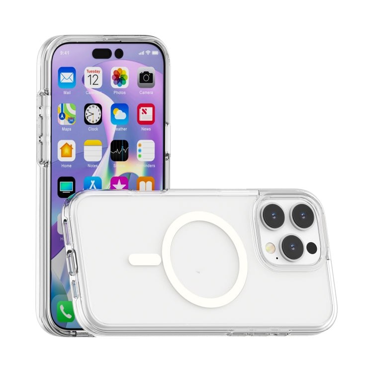 For iPhone 16 Pro Max Terminator Style Transparent MagSafe Magnetic Phone Case(Transparent) - iPhone 16 Pro Max Cases by PMC TechLife | Online Shopping South Africa | PMC TechLife | Buy Now Pay Later Mobicred