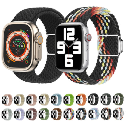 For Apple Watch Ultra 2 49mm Nylon Loop Magnetic Buckle Watch Band(White Rainbow) - Watch Bands by PMC Jewellery | Online Shopping South Africa | PMC Jewellery | Buy Now Pay Later Mobicred