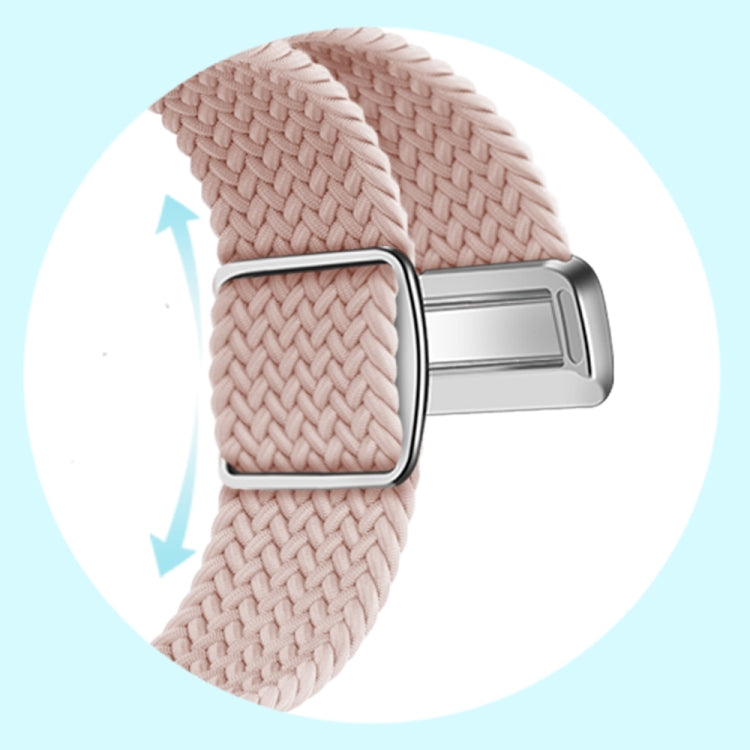 For Apple Watch Ultra 49mm Nylon Loop Magnetic Buckle Watch Band(Starlight Pink) - Watch Bands by PMC Jewellery | Online Shopping South Africa | PMC Jewellery | Buy Now Pay Later Mobicred