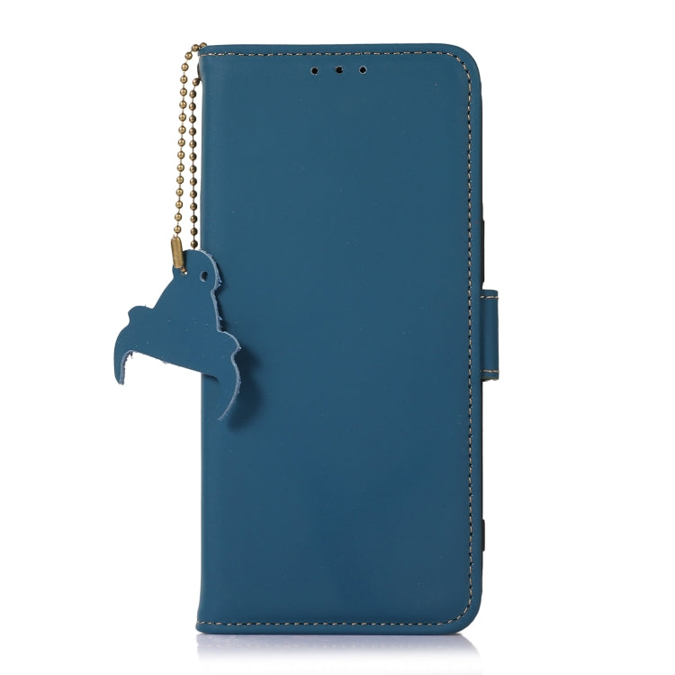 For Honor X6a Genuine Leather Magnetic RFID Leather Phone Case(Blue) - free shipping - PMC TechLife - Order now!