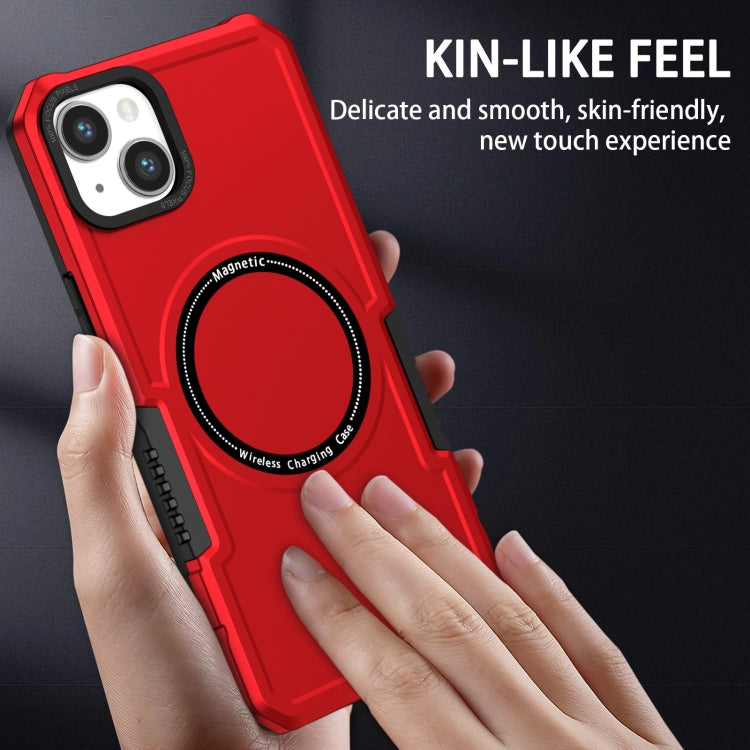 For iPhone 15 Plus MagSafe Shockproof Armor Phone Case(Red) - iPhone 15 Plus Cases by PMC Jewellery | Online Shopping South Africa | PMC Jewellery