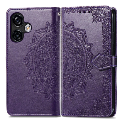 For Ulefone Note 16 Pro Mandala Flower Embossed Leather Phone Case(Purple) - Ulefone Cases by PMC Jewellery | Online Shopping South Africa | PMC Jewellery | Buy Now Pay Later Mobicred