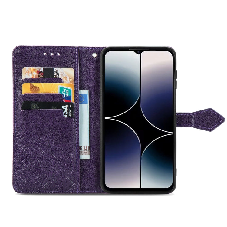 For Ulefone Note 16 Pro Mandala Flower Embossed Leather Phone Case(Purple) - Ulefone Cases by PMC Jewellery | Online Shopping South Africa | PMC Jewellery | Buy Now Pay Later Mobicred