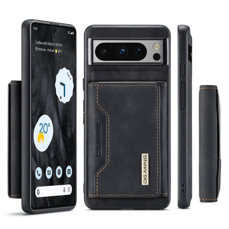 For Google Pixel 8 Pro DG.MING M2 Series 3-Fold Multi Card Bag + Magnetic Phone Case(Black) - Google Cases by DG.MING | Online Shopping South Africa | PMC TechLife | Buy Now Pay Later Mobicred
