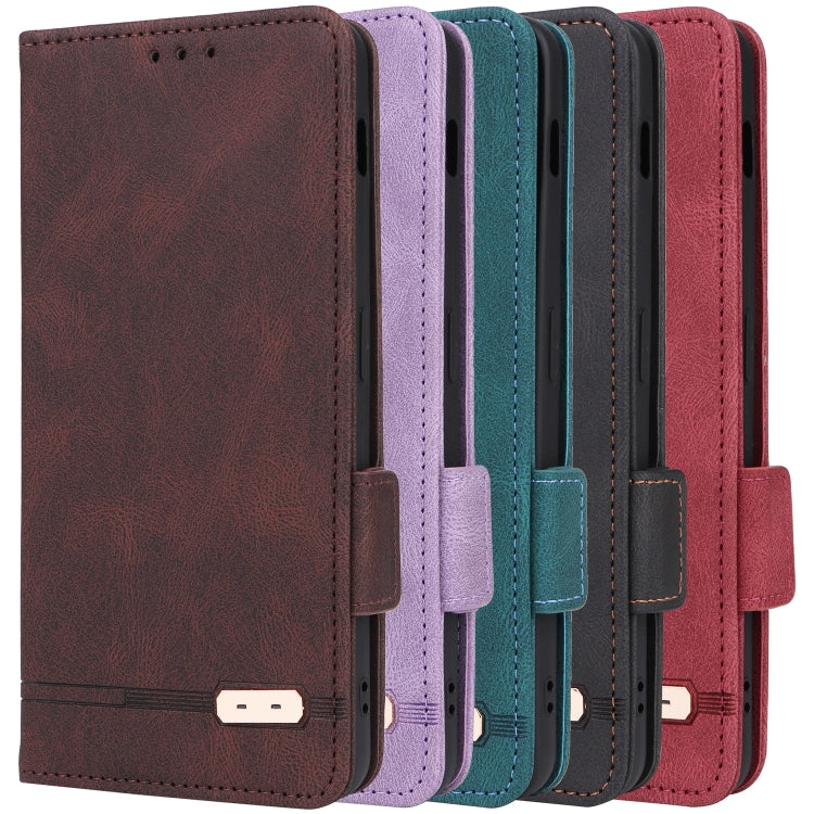 For Realme C53 4G / Narzo N53 4G Magnetic Clasp Leather Phone Case(Brown) - Realme Cases by PMC TechLife | Online Shopping South Africa | PMC TechLife | Buy Now Pay Later Mobicred