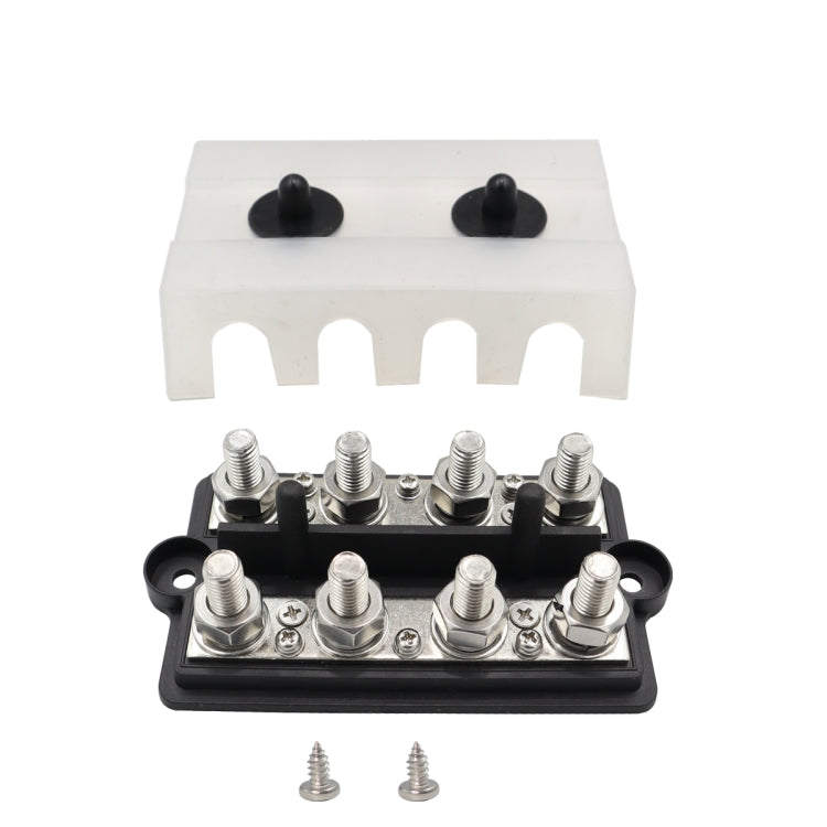 CP-3156 M8 RV Modified Yacht Double-row 4-way Busbar with Dust Cover - Booster Cable & Clip by PMC TechLife | Online Shopping South Africa | PMC TechLife | Buy Now Pay Later Mobicred