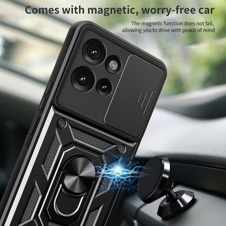 For Motorola Edge 50 5G Sliding Camera Cover Design TPU+PC Phone Case(Black) - free shipping - PMC TechLife - Order now!
