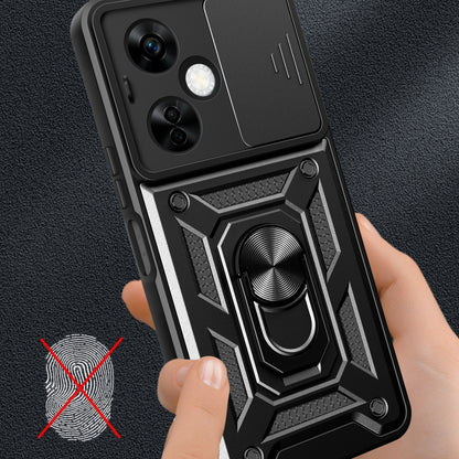 For OnePlus Nord N30 / CE3 Lite Sliding Camera Cover Design TPU Hybrid PC Phone Case(Black) - OnePlus Cases by PMC Jewellery | Online Shopping South Africa | PMC Jewellery