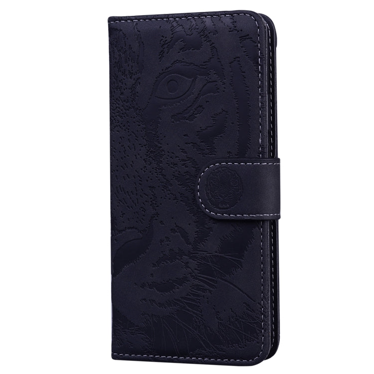 For iPhone 16 Tiger Embossing Pattern Leather Phone Case(Black) - iPhone 16 Cases by PMC TechLife | Online Shopping South Africa | PMC TechLife | Buy Now Pay Later Mobicred