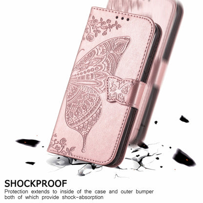 For Ulefone Note 16 Pro Butterfly Love Flower Embossed Leather Phone Case(Rose Gold) - Ulefone Cases by PMC Jewellery | Online Shopping South Africa | PMC Jewellery | Buy Now Pay Later Mobicred