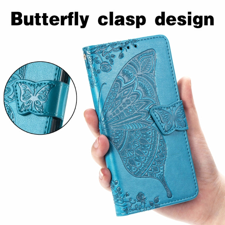 For Ulefone Note 16 Pro Butterfly Love Flower Embossed Leather Phone Case(Blue) - Ulefone Cases by PMC Jewellery | Online Shopping South Africa | PMC Jewellery | Buy Now Pay Later Mobicred