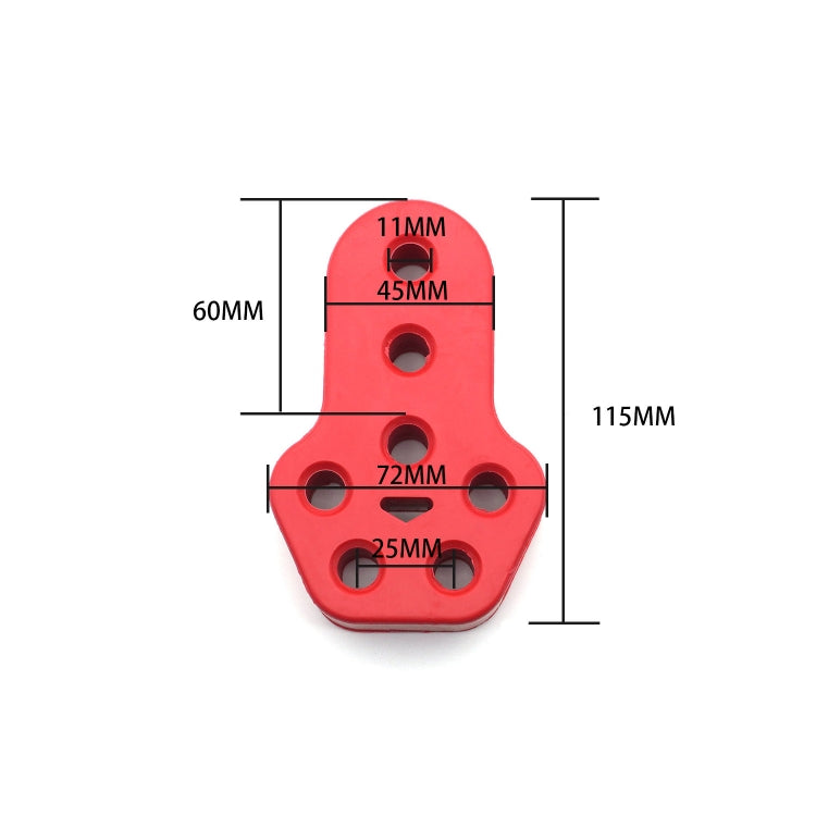 XH-6282 7 Holes Car Exhaust Hanger Bushing Muffler Rubber Insulator Mount Bracket(Red) - Exhaust Pipes by PMC Jewellery | Online Shopping South Africa | PMC Jewellery | Buy Now Pay Later Mobicred