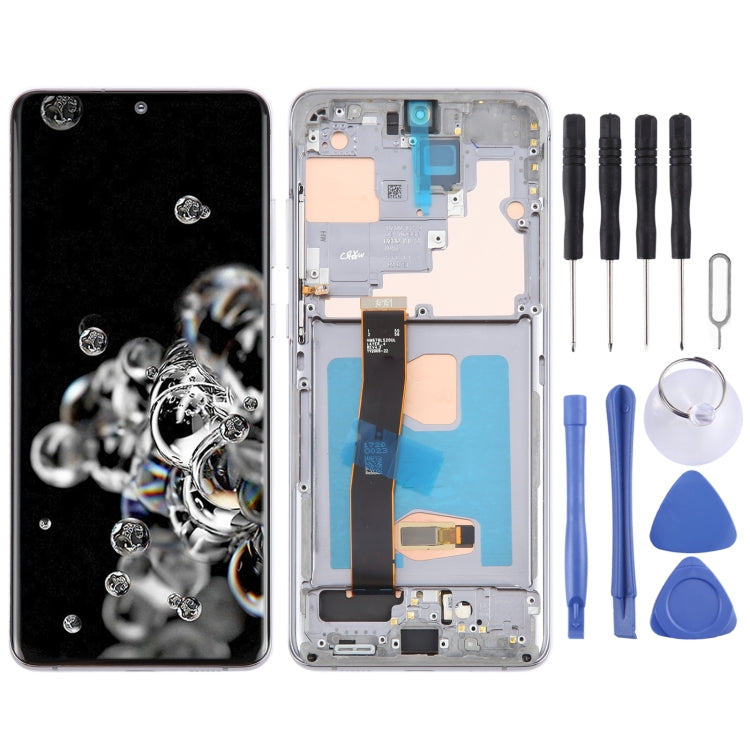 For Samsung Galaxy S20 Ultra 4G/5G SM-G988 6.67 inch OLED LCD Screen Digitizer Full Assembly with Frame (Grey) - Galaxy S Series Parts by PMC Jewellery | Online Shopping South Africa | PMC Jewellery | Buy Now Pay Later Mobicred