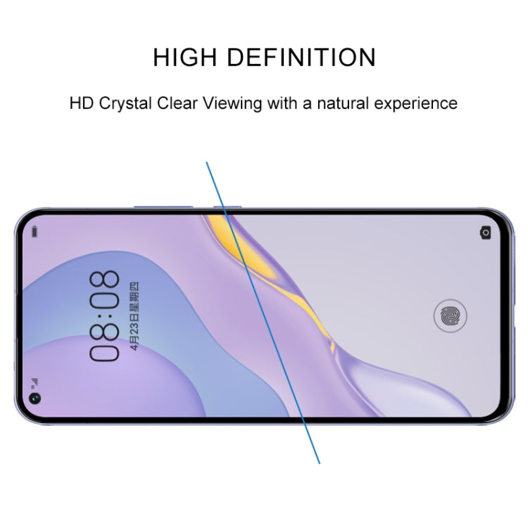 For Huawei Nova 7 5G Full Glue Full Screen Tempered Glass Film(Black) - Huawei Tempered Glass by PMC Jewellery | Online Shopping South Africa | PMC Jewellery | Buy Now Pay Later Mobicred