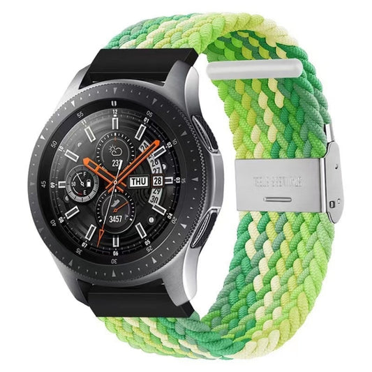 For Huawei Watch 4 / 4 Pro Nylon Braided Metal Buckle Watch Band(Z Lime Green) - Watch Bands by PMC Jewellery | Online Shopping South Africa | PMC Jewellery