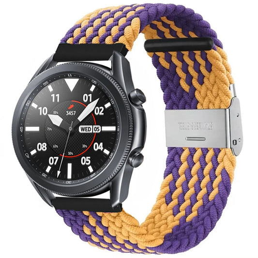 For Huawei Watch 4 / 4 Pro Nylon Braided Metal Buckle Watch Band(Z Purple Gold) - Watch Bands by PMC Jewellery | Online Shopping South Africa | PMC Jewellery