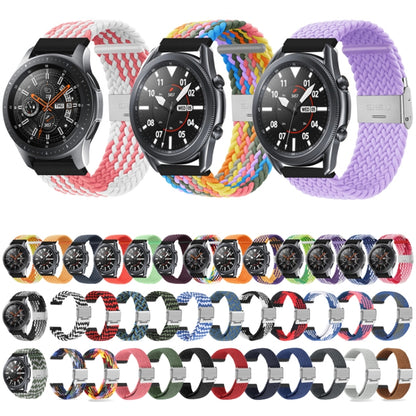 For Huawei Watch 4 / 4 Pro Nylon Braided Metal Buckle Watch Band(Z Heart Purple) - Watch Bands by PMC Jewellery | Online Shopping South Africa | PMC Jewellery