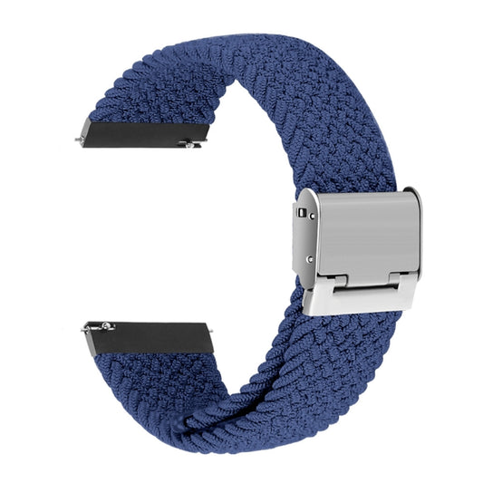 For Huawei Watch 4 / 4 Pro Nylon Braided Metal Buckle Watch Band(Dark Blue) - Watch Bands by PMC Jewellery | Online Shopping South Africa | PMC Jewellery