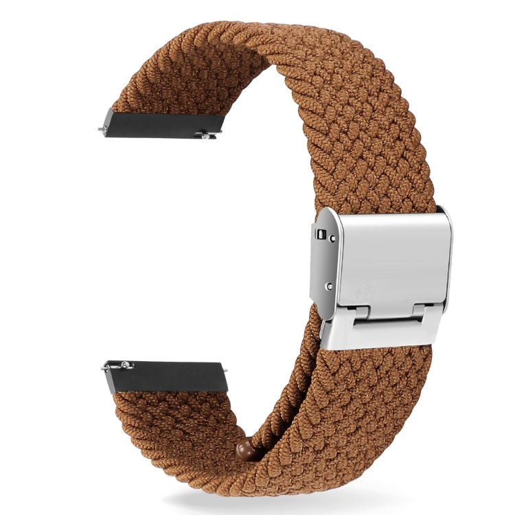 For Huawei Watch 4 / 4 Pro Nylon Braided Metal Buckle Watch Band(Brown) - Watch Bands by PMC Jewellery | Online Shopping South Africa | PMC Jewellery