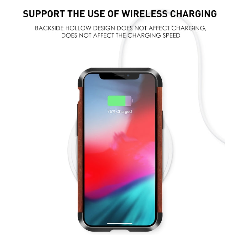 For iPhone 11 R-JUST Metal + Wood Frame Protective Case - iPhone 11 Cases by R-JUST | Online Shopping South Africa | PMC TechLife | Buy Now Pay Later Mobicred