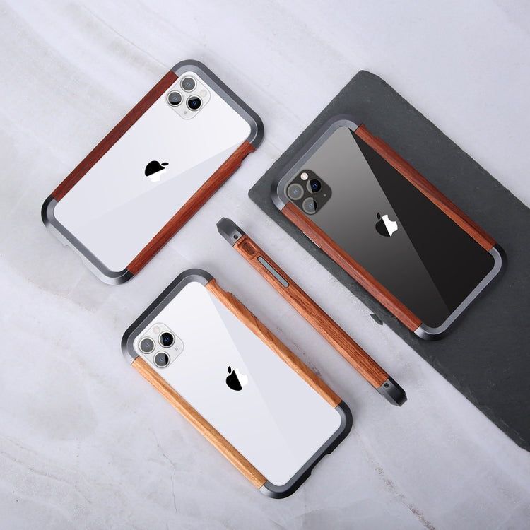 For iPhone 11 R-JUST Metal + Wood Frame Protective Case - iPhone 11 Cases by R-JUST | Online Shopping South Africa | PMC TechLife | Buy Now Pay Later Mobicred