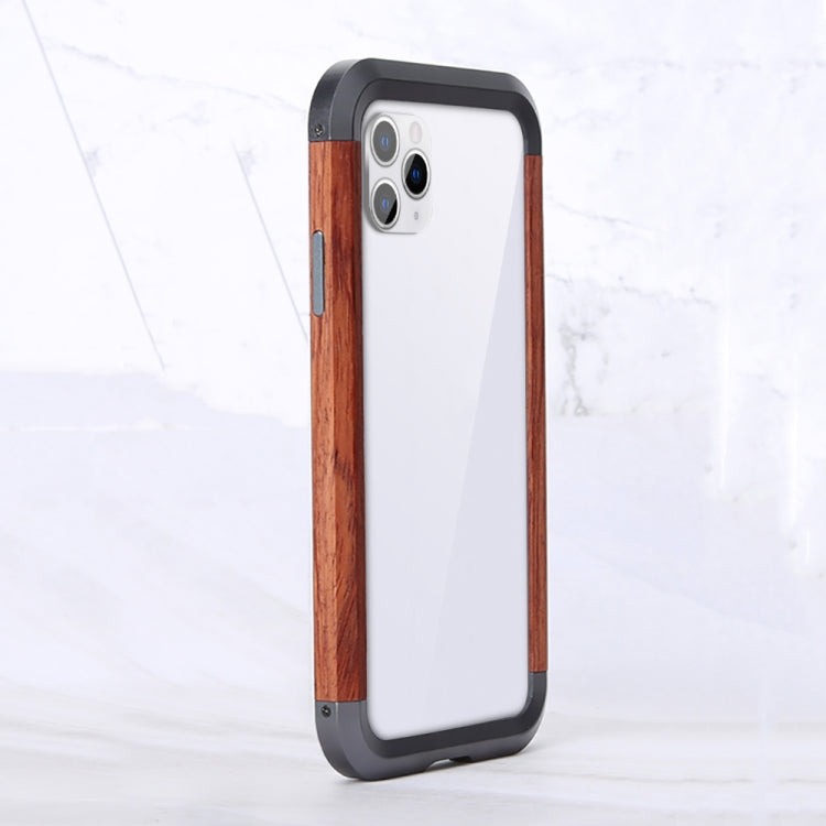 For iPhone 11 Pro Max R-JUST Metal + Wood Frame Protective Case - free shipping - PMC TechLife - Order now!