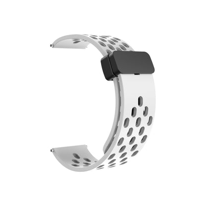 For Huawei Watch 4 / 4 Pro Magnetic Clasp Silicone Watch Band(White) - Watch Bands by PMC Jewellery | Online Shopping South Africa | PMC Jewellery