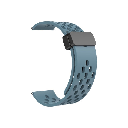 For Huawei Watch 4 / 4 Pro Magnetic Clasp Silicone Watch Band(Blue) - Watch Bands by PMC Jewellery | Online Shopping South Africa | PMC Jewellery