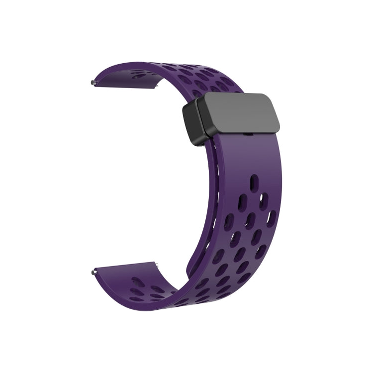 For Huawei Watch 4 / 4 Pro Magnetic Clasp Silicone Watch Band(Fruit Purple) - Watch Bands by PMC Jewellery | Online Shopping South Africa | PMC Jewellery