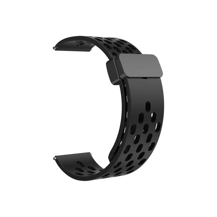 For Huawei Watch 4 / 4 Pro Magnetic Clasp Silicone Watch Band(Black) - Watch Bands by PMC Jewellery | Online Shopping South Africa | PMC Jewellery