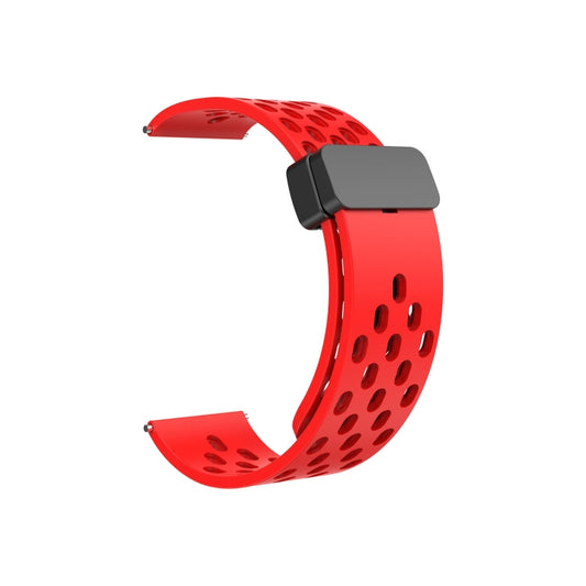 For Huawei Watch 4 / 4 Pro Magnetic Clasp Silicone Watch Band(Red) - Watch Bands by PMC Jewellery | Online Shopping South Africa | PMC Jewellery